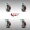 Service Caster 5 Inch Stainless Steel Polyurethane Wheel Swivel Caster Set with Roller Bearings SCC-SS30S520-PPUR-4 - alternate 3